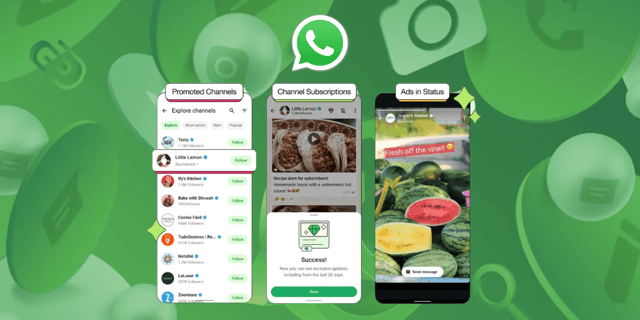 WhatsApp launches ads in status updates and channel subscriptions