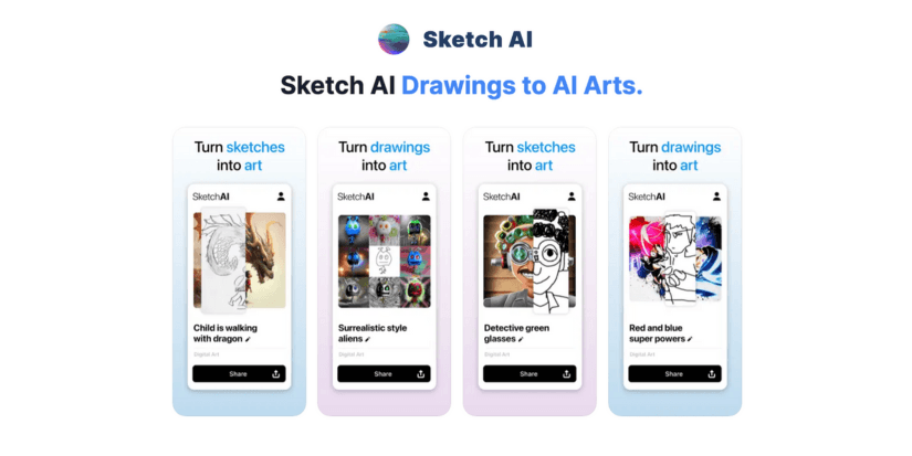 The AI-powered SketchAI app from Picsart transforms images and outlines into digital art.