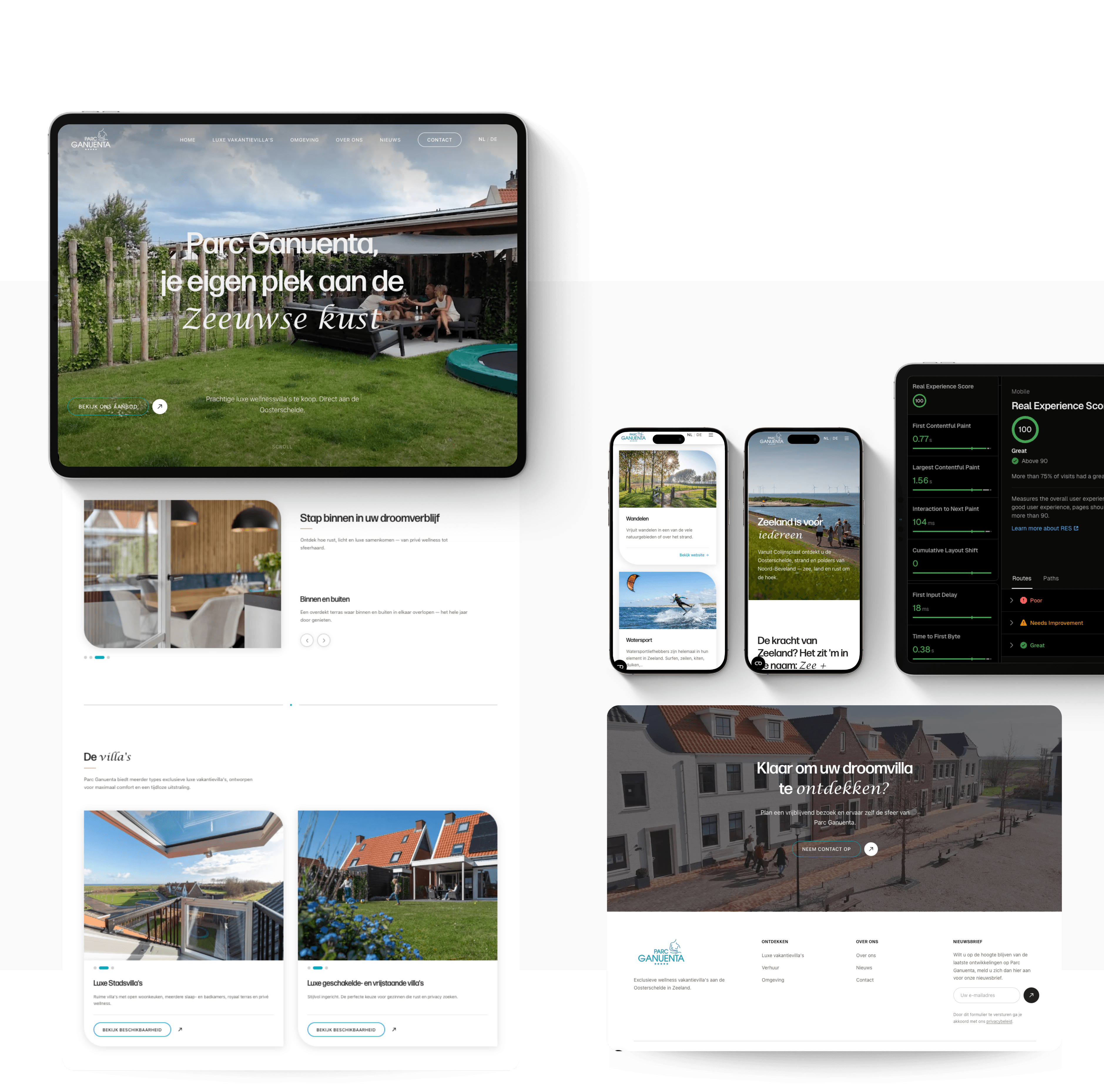 Het eindresultaat: een premium digitaal platform waarin luxe, rust en exclusiviteit samenkomen en bezoekers stap voor stap begeleid worden van eerste interesse naar brochureaanvraag en persoonlijk contact.